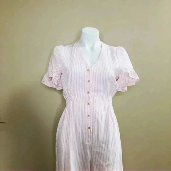 A Loves A Candy Striped Flutter Jumpsuit - Picture 4 of 8